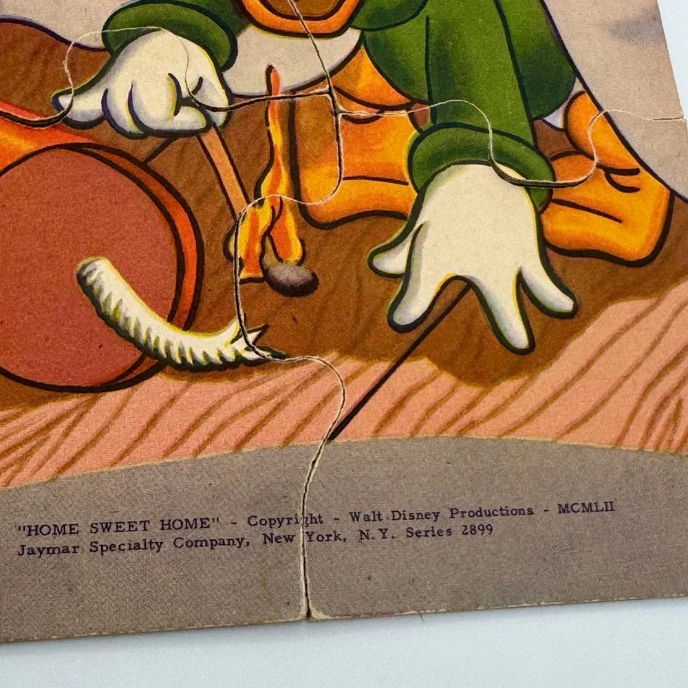 Vintage 1952 Jaymar Walt Disney Donald Duck Kiddies Jig Saw Puzzle 2899 MCMLII‎